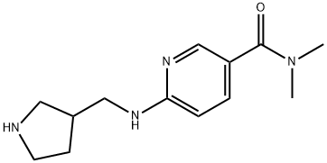 3-Pyridinecarboxamide,N,N-dimethyl-6-[(3-pyrrolidinylmethyl)amino]- Structure