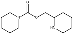 1-Piperidinecarboxylic acid, 2-piperidinylmethyl ester Struktur