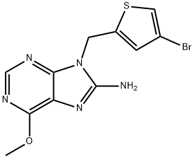 9H-Purin-8-amine, 9-[(4-bromo-2-thienyl)methyl]-6-methoxy- Struktur