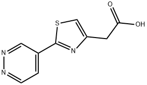 4-Thiazoleacetic acid, 2-(4-pyridazinyl)- 化学構造式