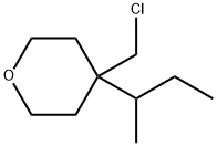 2H-Pyran, 4-(chloromethyl)tetrahydro-4-(1-methylpropyl)- 化学構造式