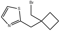 Thiazole, 2-[[1-(bromomethyl)cyclobutyl]methyl]- 化学構造式