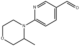 3-Pyridinecarboxaldehyde, 6-(3-methyl-4-morpholinyl)- Struktur