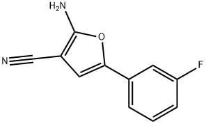 2-氨基-5-(3-氟苯基)呋喃-3-甲腈, 1523485-77-9, 结构式
