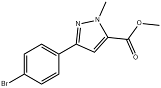 3-(4-溴苯基)-1-甲基-1H-吡唑-5-羧酸甲酯, 1525041-09-1, 结构式