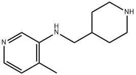 3-Pyridinamine, 4-methyl-N-(4-piperidinylmethyl)- Structure