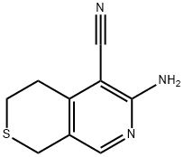 1H-Thiopyrano[3,4-c]pyridine-5-carbonitrile, 6-amino-3,4-dihydro- Struktur