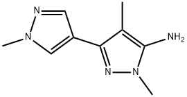 [3,4'-Bi-1H-pyrazol]-5-amine, 1,1',4-trimethyl- Structure