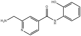 4-Pyridinecarboxamide, 2-(aminomethyl)-N-(2-hydroxyphenyl)- 化学構造式