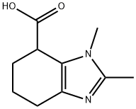 1H-Benzimidazole-7-carboxylic acid, 4,5,6,7-tetrahydro-1,2-dimethyl- 化学構造式