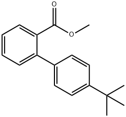 [1,1'-Biphenyl]-2-carboxylic acid, 4'-(1,1-dimethylethyl)-, methyl ester,1528793-37-4,结构式