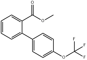 [1,1'-Biphenyl]-2-carboxylic acid, 4'-(trifluoromethoxy)-, methyl ester 结构式