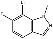 7-溴-6-氟-1-甲基-吲唑 结构式