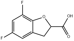 2-Benzofurancarboxylic acid, 5,7-difluoro-2,3-dihydro- Struktur