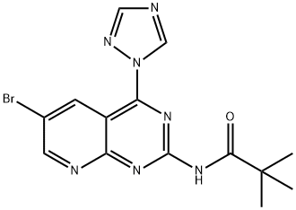 Propanamide, N-[6-bromo-4-(1H-1,2,4-triazol-1-yl)pyrido[2,3-d]pyrimidin-2-yl]-2,2-dimethyl-