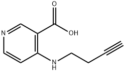 3-Pyridinecarboxylic acid, 4-(3-butyn-1-ylamino)- Struktur