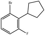 Benzene, 1-bromo-2-cyclopentyl-3-fluoro- 化学構造式