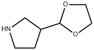 Pyrrolidine, 3-(1,3-dioxolan-2-yl)- Struktur