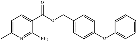 3-Pyridinecarboxylic acid, 2-amino-6-methyl-, (4-phenoxyphenyl)methyl ester 结构式