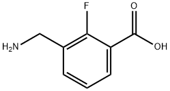 3-(氨基甲基)-2-氟苯甲酸, 1534353-00-8, 结构式