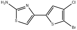 2-Thiazolamine, 4-(5-bromo-4-chloro-2-thienyl)- 结构式