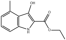 1H-Indole-2-carboxylic acid, 3-hydroxy-4-methyl-, ethyl ester Struktur