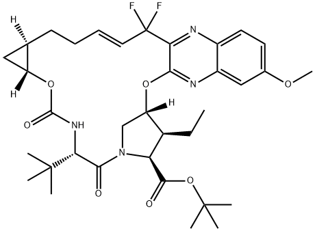 1535212-04-4 (2S,3S,4R)-4-((3-(1,1-二氟烯丙基)-7-甲氧基喹喔啉-2-基)氧)-3-乙基吡咯-1,2-二羧酸二叔丁酯