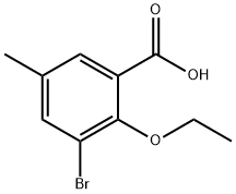 3-Bromo-2-ethoxy-5-methylbenzoic acid Struktur