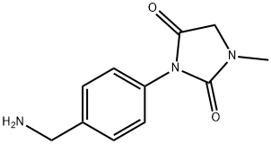 2,4-Imidazolidinedione, 3-[4-(aminomethyl)phenyl]-1-methyl- Struktur