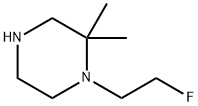 Piperazine, 1-(2-fluoroethyl)-2,2-dimethyl- Struktur