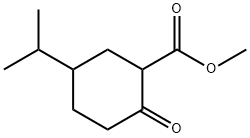 Cyclohexanecarboxylic acid, 5-(1-methylethyl)-2-oxo-, methyl ester Struktur