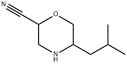 2-Morpholinecarbonitrile, 5-(2-methylpropyl)- Struktur