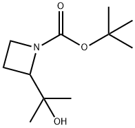 1-Azetidinecarboxylic acid, 2-(1-hydroxy-1-methylethyl)-, 1,1-dimethylethyl este…,1537176-44-5,结构式