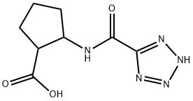 2-(1H-1,2,3,4-tetrazole-5-amido)cyclopentane-1-carboxylic acid Struktur