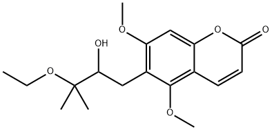 Toddalolactone 3′-O-ethyl ether, 1538607-30-5, 结构式