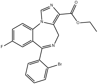 4H-Imidazo[1,5-a][1,4]benzodiazepine-3-carboxylic acid, 6-(2-bromophenyl)-8-fluoro-, ethyl ester,153873-99-5,结构式