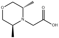 4-Morpholineacetic acid, 3,5-dimethyl-, (3S,5S)- Structure