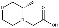 4-Morpholineacetic acid, 3-methyl-, (3S)- Structure