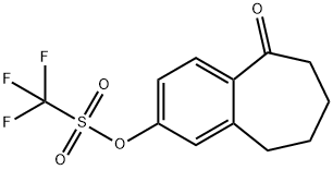 5-Oxo-6,7,8,9-tetrahydro-5H-benzo[7]annulen-2-yl trifluoromethanesulfonate Struktur