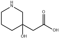 2-(3-Hydroxypiperidin-3-yl)acetic acid Structure