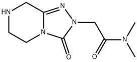 N,N-dimethyl-2-{3-oxo-2H,3H,5H,6H,7H,8H-[1,2,4]triazolo[4,3-a]piperazin-2-yl}acetamide 结构式
