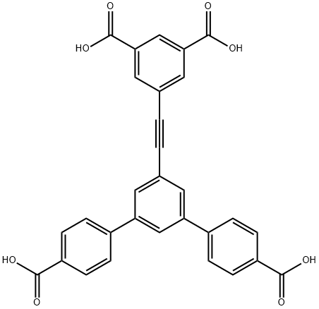 5'-((3,5-二羧基苯基)乙炔基)-[1,1':3',1''-三联苯]-4,4''-二羧酸,1542480-30-7,结构式