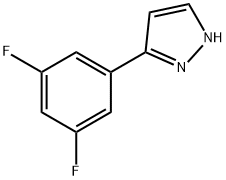 1H-Pyrazole, 3-(3,5-difluorophenyl)- 结构式