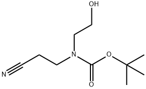 tert-Butyl N-(2-cyanoethyl)-N-(2-hydroxyethyl)carbamate Structure