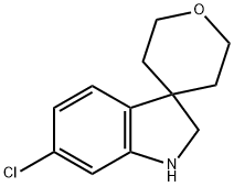 Spiro[3H-indole-3,4'-[4H]pyran], 6-chloro-1,2,2',3',5',6'-hexahydro- Structure