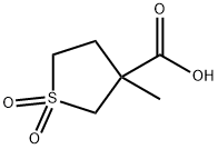 3-Thiophenecarboxylic acid, tetrahydro-3-methyl-, 1,1-dioxide Struktur