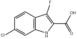 6-chloro-3-fluoro-1H-indole-2-carboxylic acid Structure