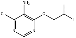 5-Pyrimidinamine, 4-chloro-6-(2,2-difluoroethoxy)- 化学構造式