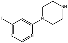 Pyrimidine, 4-fluoro-6-(1-piperazinyl)- Structure