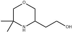3-Morpholineethanol, 5,5-dimethyl- 化学構造式